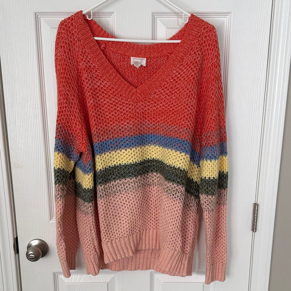 Caslon Multicolor V-Neck Sweater